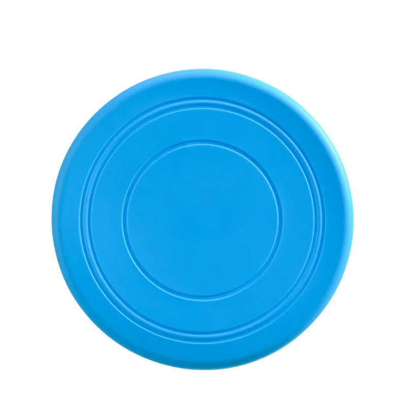 blue colored frisbee