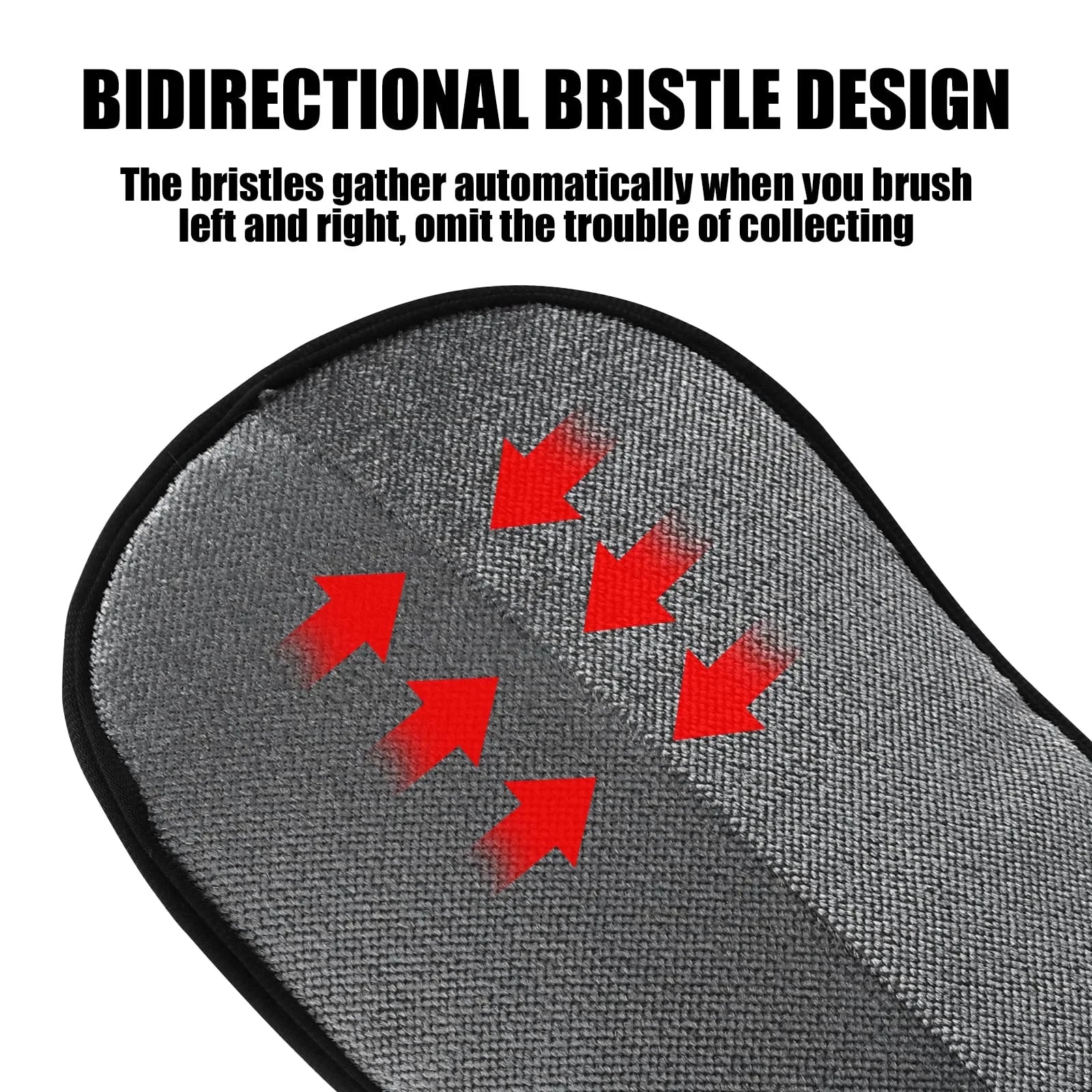 bidirectional bristle design of glove 
