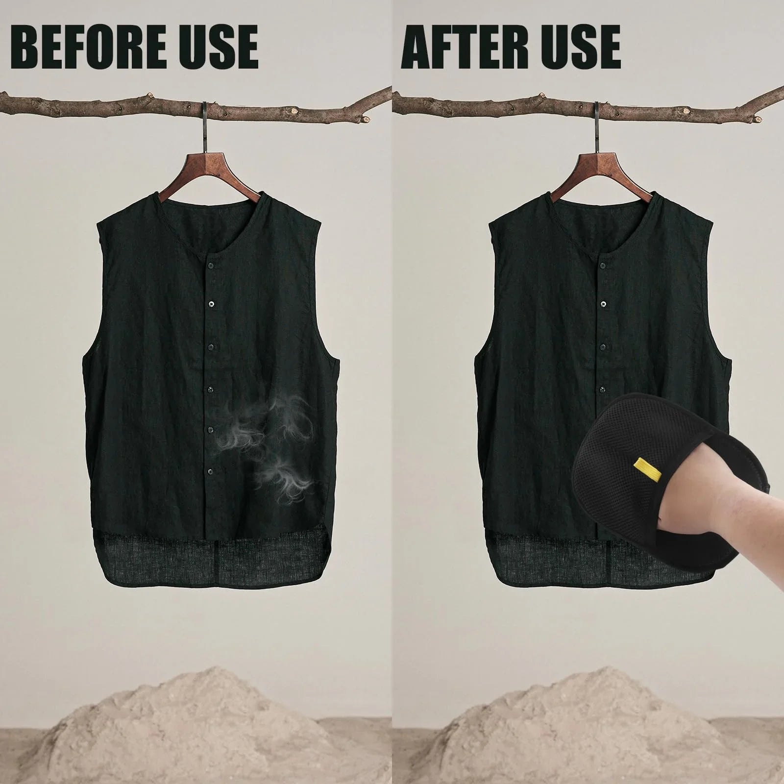 effect of glove on coat