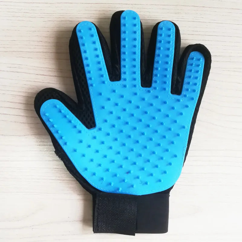 light blue design glove