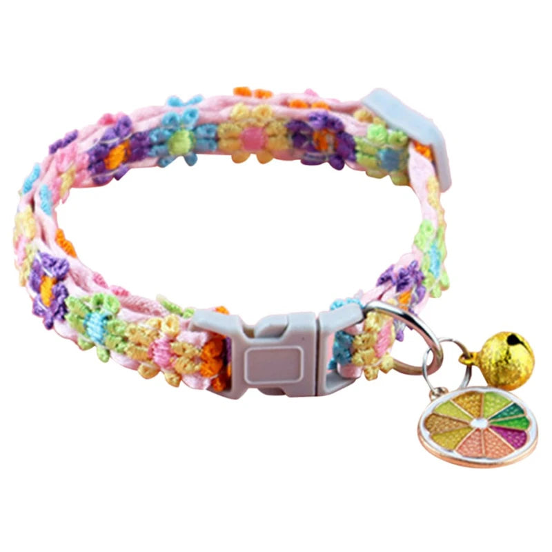 multi color flowery collar