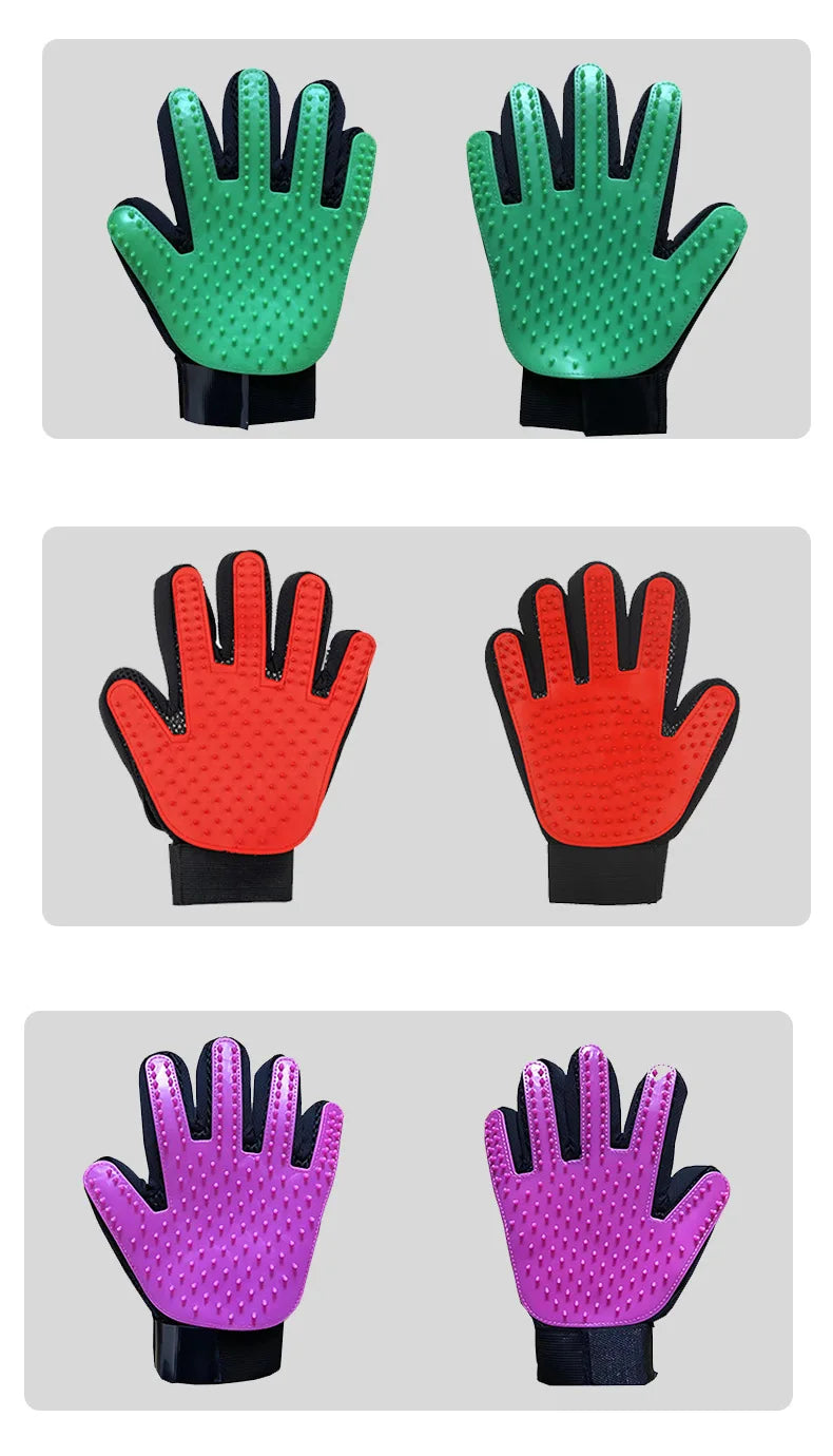 pet grooming gloves