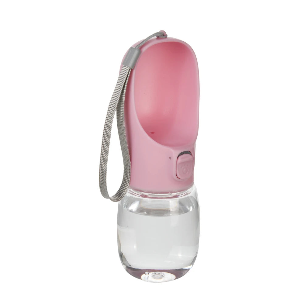 pink color water bottle display