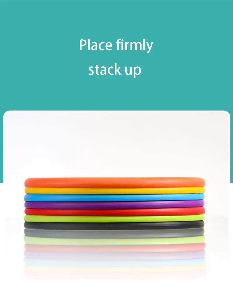 stacked up frisbee