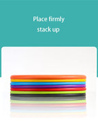stacked up frisbee